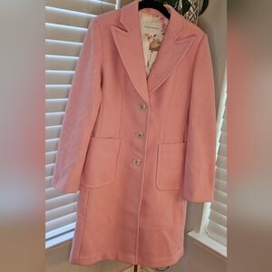 Banana Republic Blush Wool Blend Coat